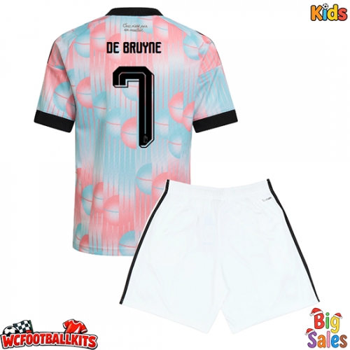 Belgium Kevin De Bruyne #7 Replica Away Stadium Kit for Kids World Cup 2026 Short Sleeve (+ pants)
